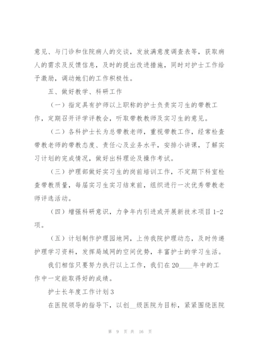 护士长年度工作计划三篇.docx