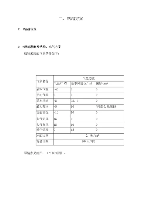 钻越方案设计说明