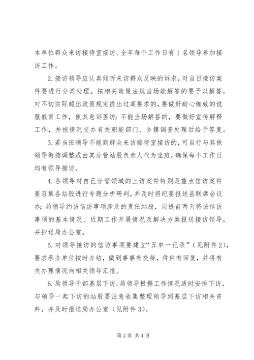 农业局领导干部接访下访活动实施方案.docx