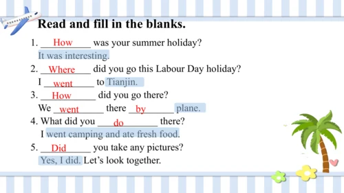 Unit 3 Where did you go Part B Read and write课件（32