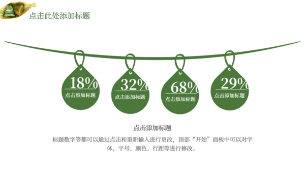 粽子端午节习俗介绍通用PPT模版