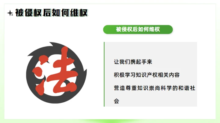 世界知识产权日，保护知识产权知识通用PPT模板