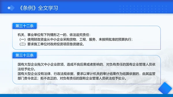 2025年保障中小企业款项支付条例全文学习PPT课件