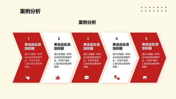 简约扁平风红色精神学习主题班会PPT模板