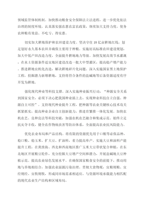 粮食安全形势与政策论文范文十篇.docx