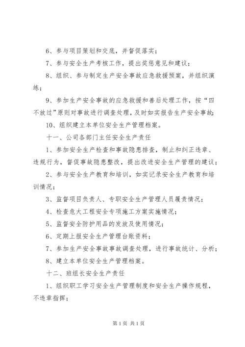 企业岗位安全生产责任清单.docx