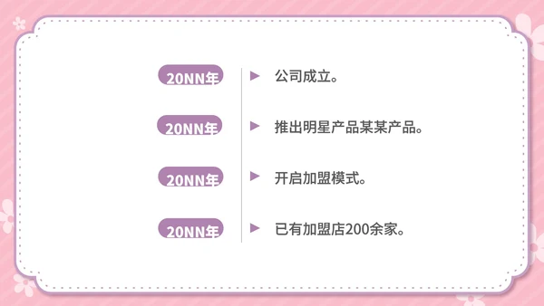 粉色卡通风温馨母婴用品公司简介方案PPT模板