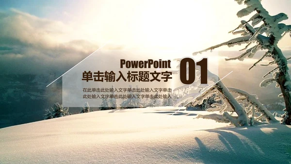 冬季冬天立冬圣诞节元旦新年PPT模板