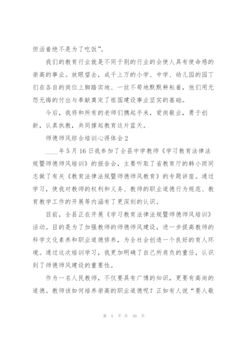 师德师风综合培训心得体会十篇.docx