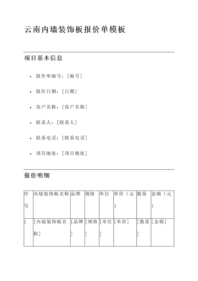 云南内墙装饰板报价单