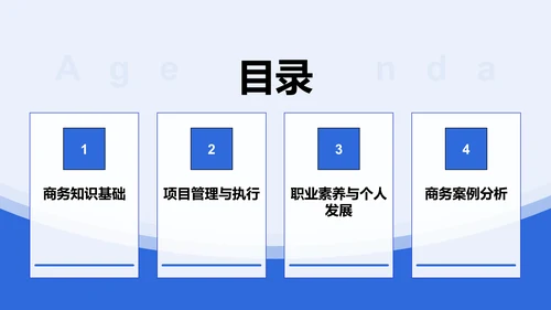 蓝色商务风员工能力提升计划PPT模板