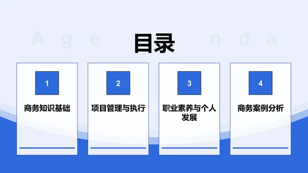 蓝色商务风员工能力提升计划PPT模板