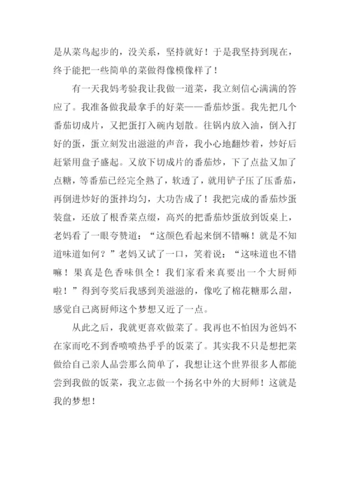 我的厨师梦作文900字.docx