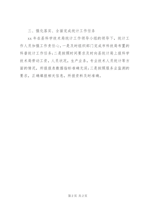 XX年统计工作总结范文.docx