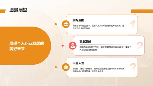 橙色摄影风个人职业生涯规划PPT模板
