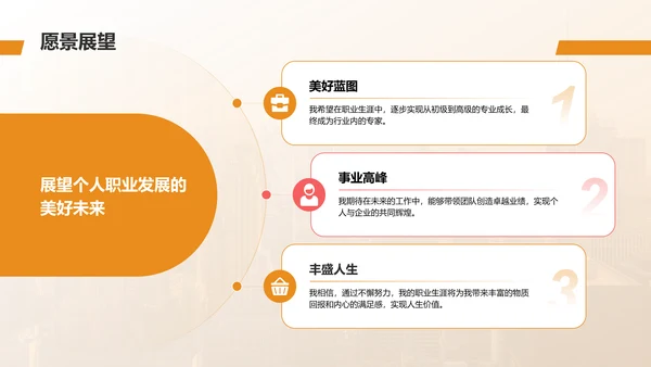 橙色摄影风个人职业生涯规划PPT模板