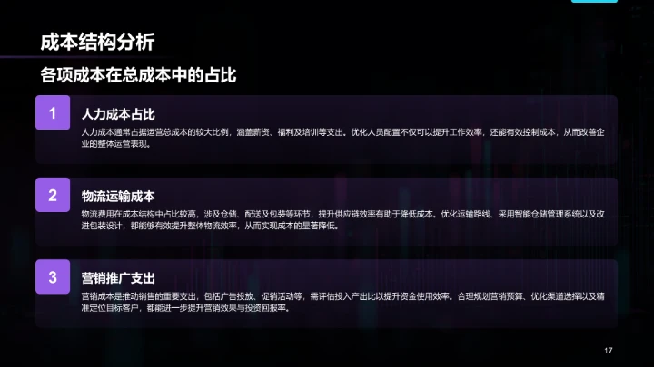 紫色科技风年中运营数据分析PPT模板