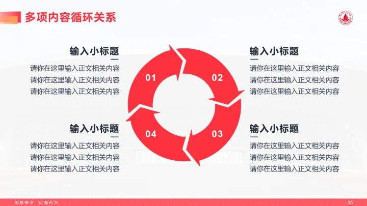 红色风格佛山科学技术学院专属学术汇报毕业答辩通用PPT模板