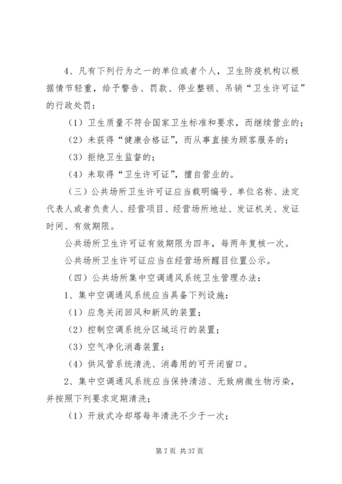 公共场所卫生执法监督宣传资料.docx