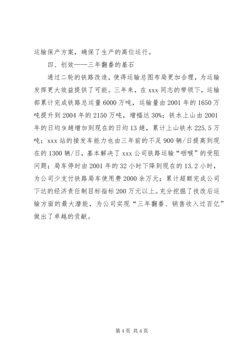 公司基建技改功臣XX同志主要事迹 (4).docx