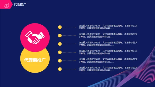 创业计划书艺术曲线创意放大镜通用PPT模板
