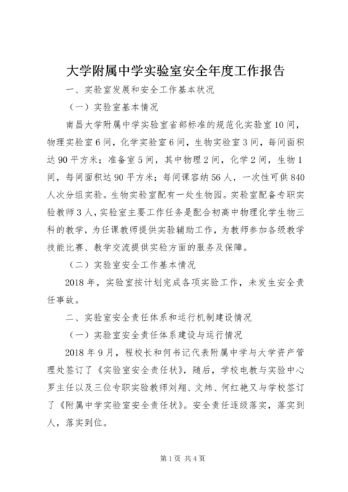 大学附属中学实验室安全年度工作报告.docx