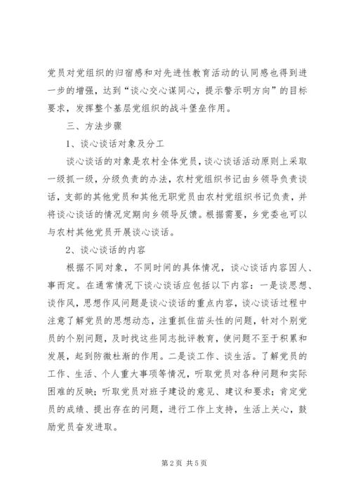 开展党员谈心谈话的意见.docx