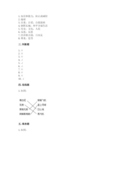 人教部编版六年级下册道德与法治期末测试卷精品（满分必刷）.docx