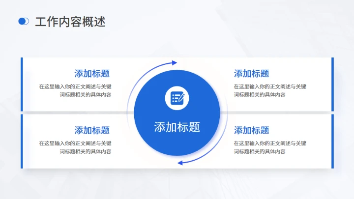 商务工作总结工作汇报通用PPT模板