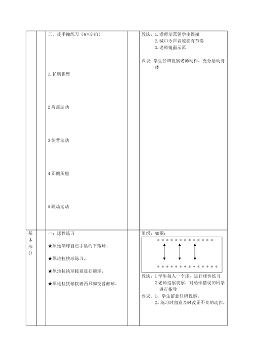 小学体育 足球 教案