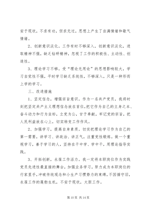 从进京赶考想到的——党员自我剖析材料.docx