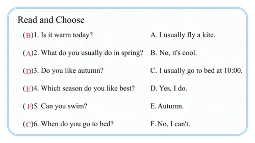 Unit 2 My favourite season Part B Let's learn课件（29