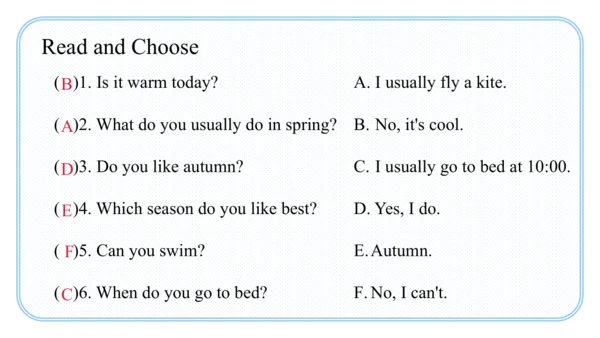 Unit 2 My favourite season Part B Let's learn课件（29