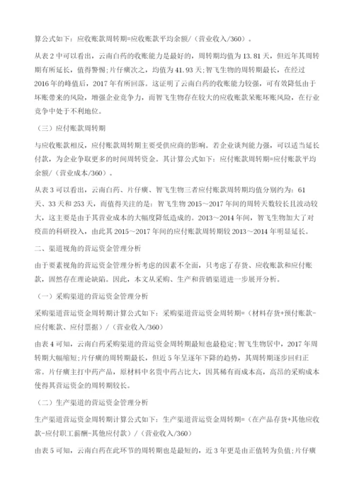 医药制造上市公司营运资金管理的案例分析.docx