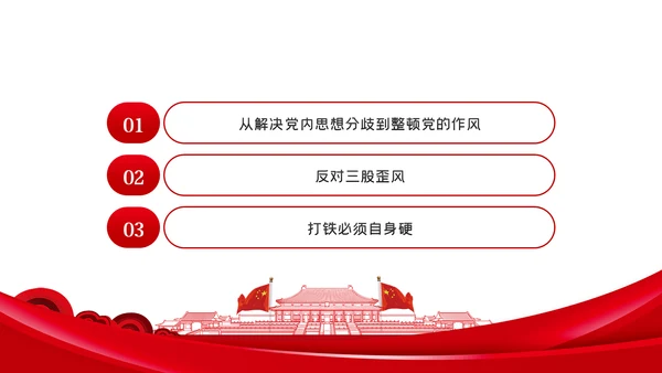 整顿党的作风推进党的建设伟大工程党课PPT模板