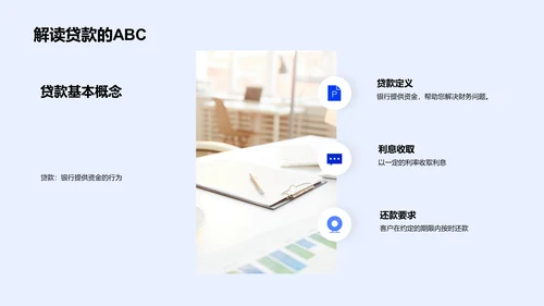 银行贷款产品讲座PPT模板