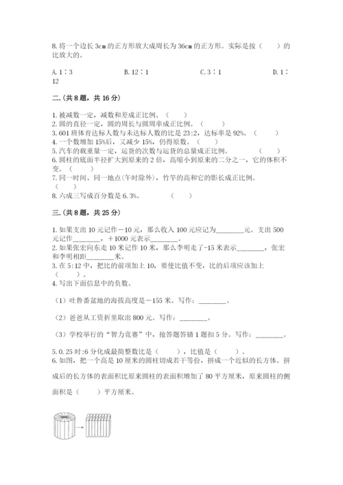 苏教版数学小升初模拟试卷带答案（模拟题）.docx
