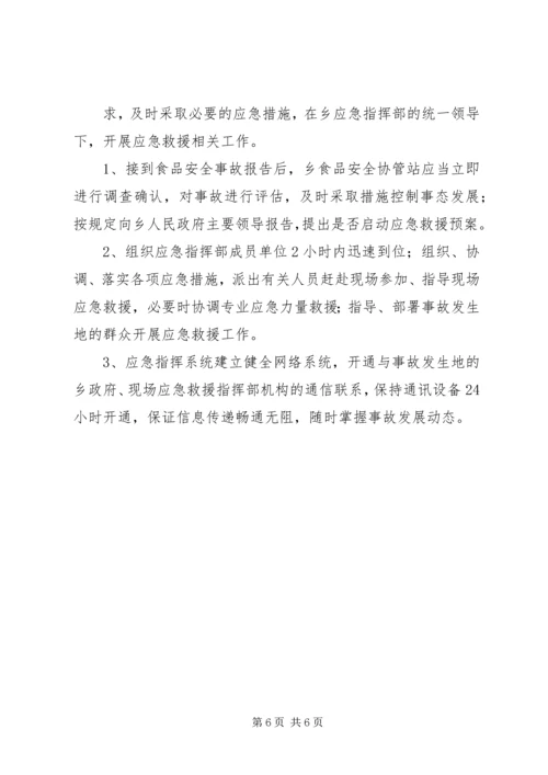 鲤鱼江镇食品药品安全突发事故应急预案 (5).docx