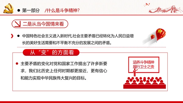 2020年新时代共产党人的斗争精神党政党建支部团委学习党课