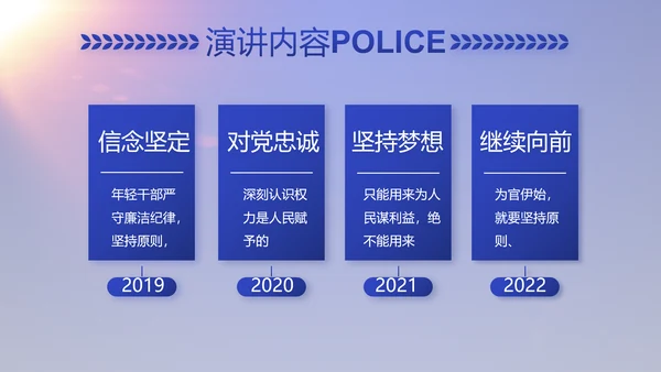 蓝色大气公安派出所工作汇报动态PPT