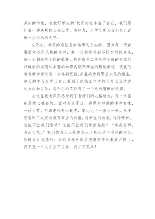 农村小学语文教师培训总结.docx