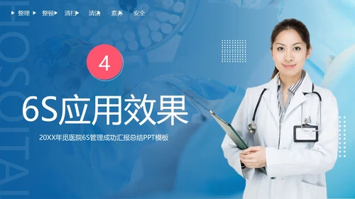 医院6S管理成果汇报模板医院6SPPT模板6S管理培训