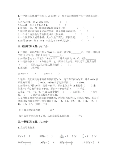 人教版六年级下册数学期末测试卷【各地真题】.docx