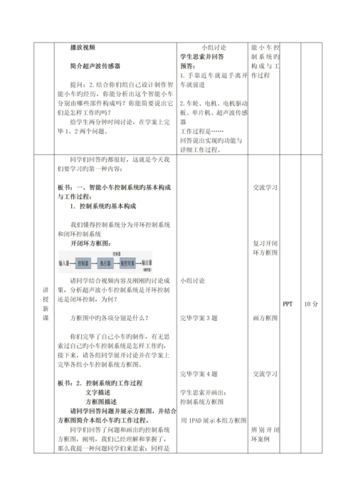 教学设计智能小车设计与制作展示评价与交流.docx