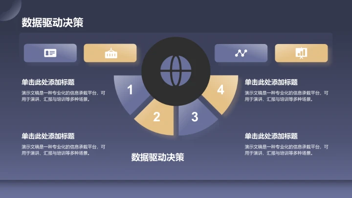 蓝色创意风通用行业PPT模板