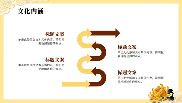 黄色手绘中国风传统节日重阳节节日介绍PPT模板