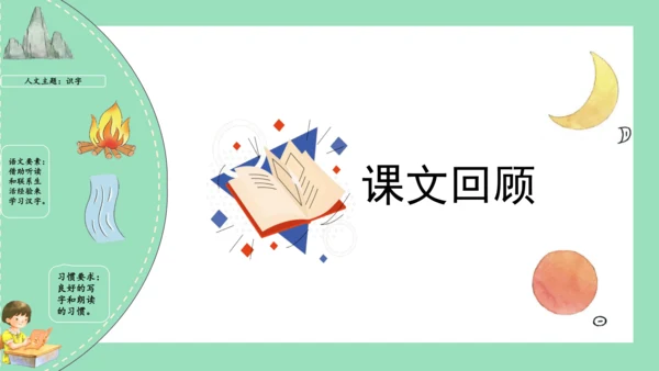 2023-2024学年统编版一年级语文上册第一单元（复习课件）