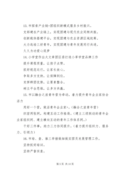 公文材料关于共青团工作的提纲.docx