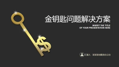 金钥匙金融问题解决方案通用PPT模板