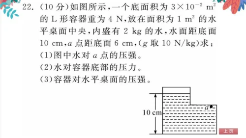 【人教版】物理八年级下册 期中自我测评 习题课件
